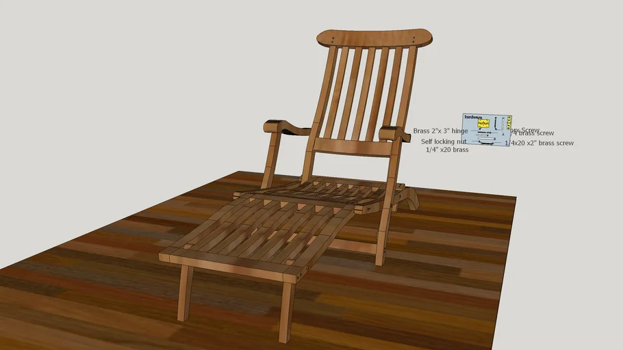 Titanic deck chair 3D Warehouse