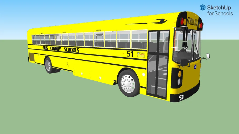 2014 Bluebird All American RE Bus 51 ( New Version ) 3D Warehouse