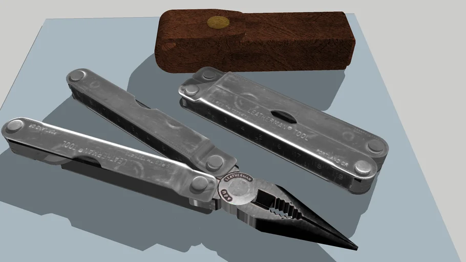 Leatherman Multi Tool with Leather Case 3D Warehouse