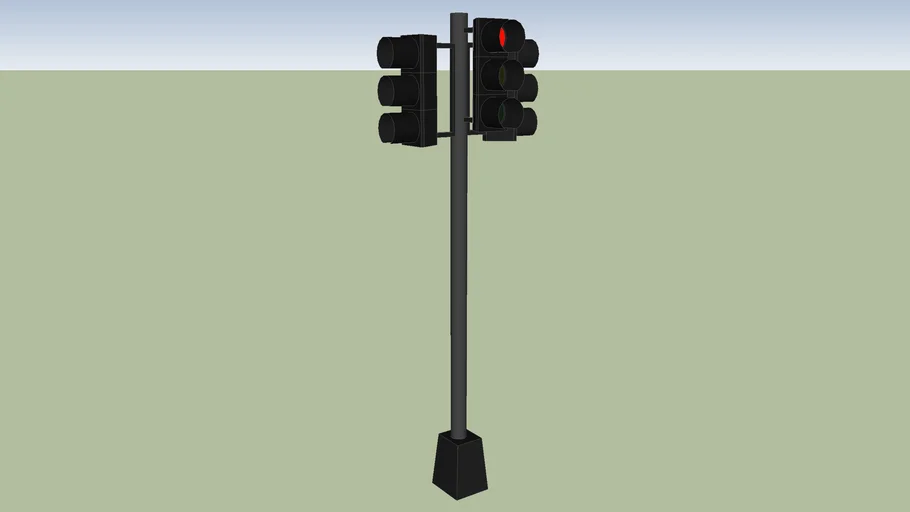 Triple Sided Traffic Light 