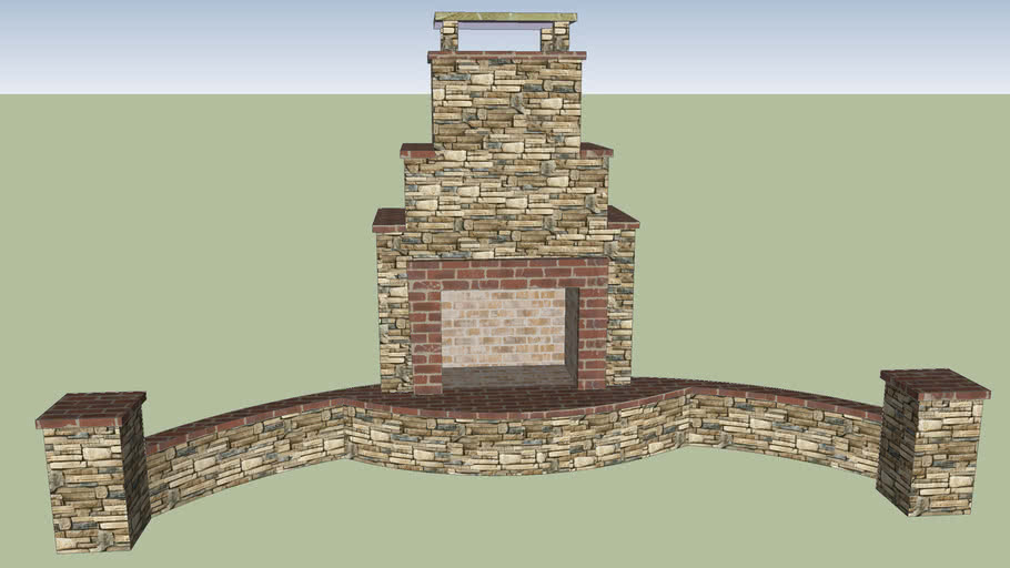 Flat top fire place | 3D Warehouse