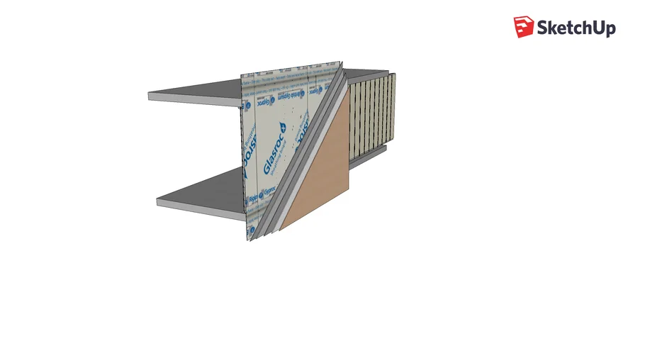 SG Facade curtain wall - white glass wool cavity - Direct Render | 3D ...