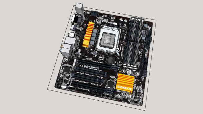 Gigabyte H97M-D3H (Same as Z97) | 3D Warehouse