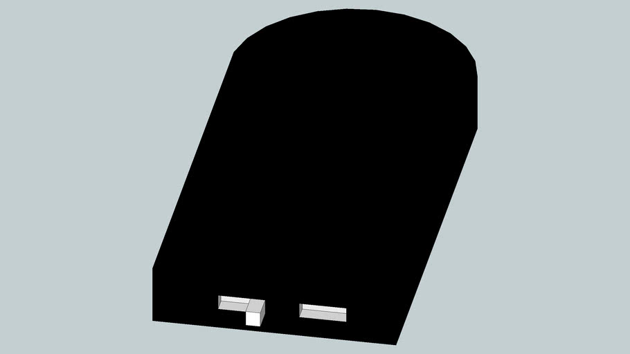 2x button battery case 3D Warehouse