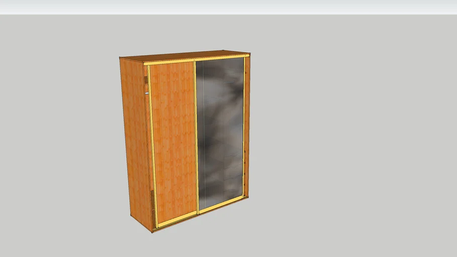 Шкаф купе в sketchup