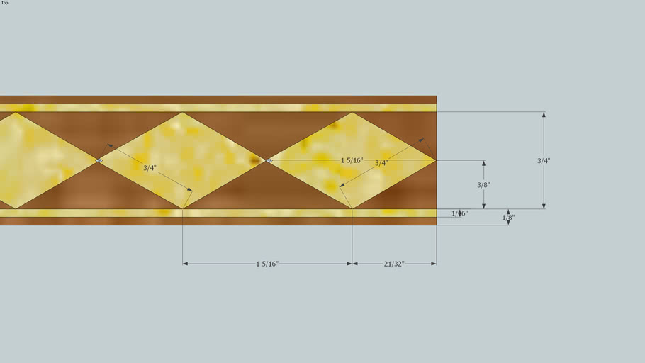 Diamond Wood Inlay Banding 3D Warehouse