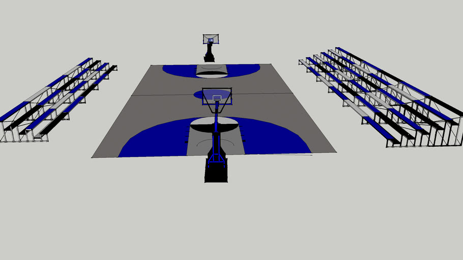 Basketball court with bleachers 3D Warehouse