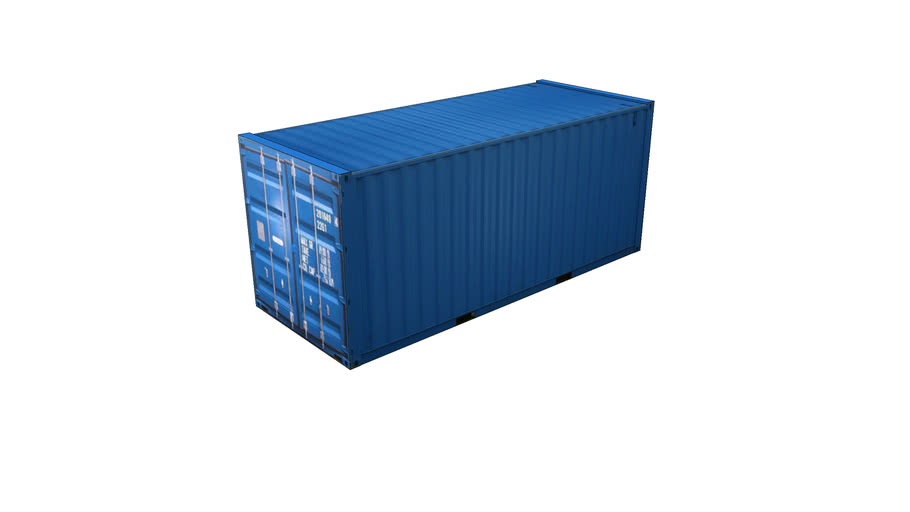 Small Shipping Container - Blue | 3D Warehouse