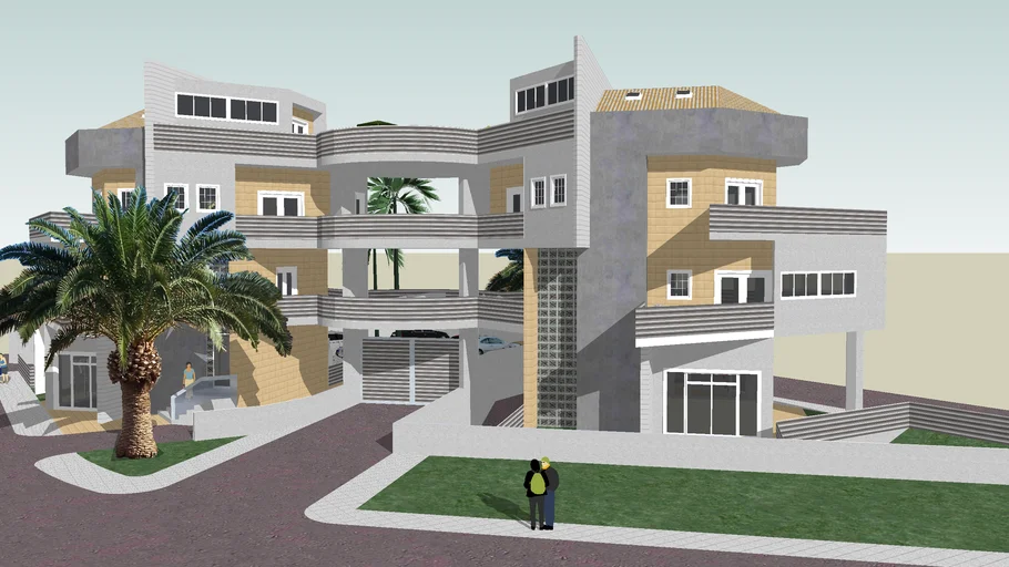 Progettazione Di Un Moderno Condominio Rivestimento Di Facciata In