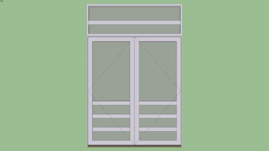 Marvin Modern Outswing Door 2-Panel with Transom