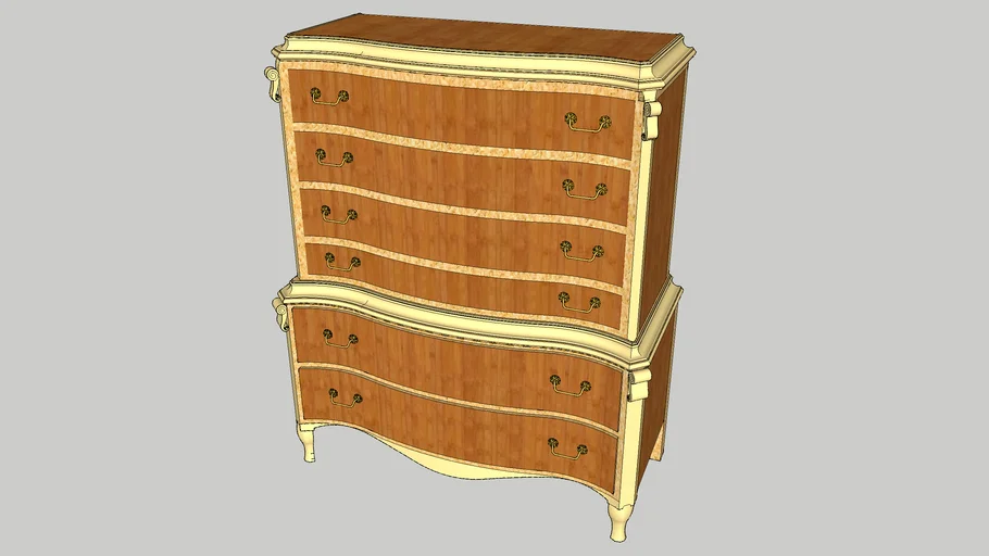 Highboy, French chestonchest 3D Warehouse