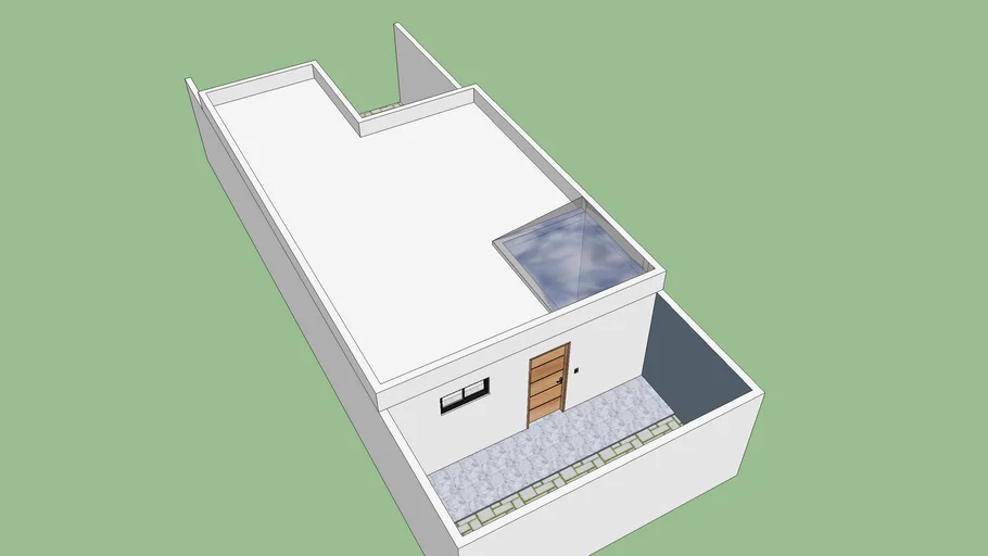 Casa en terreno de 6x15 un nivel | 3D Warehouse