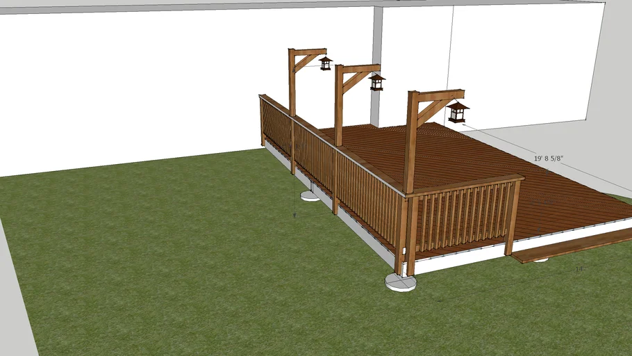 Small deck by Hugo Home Services | 3D Warehouse