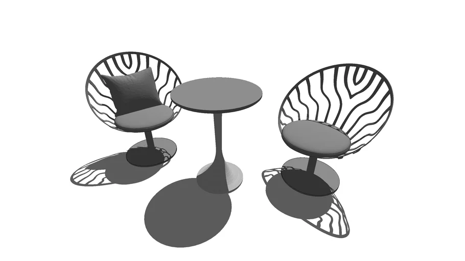 Modern lounge chair set