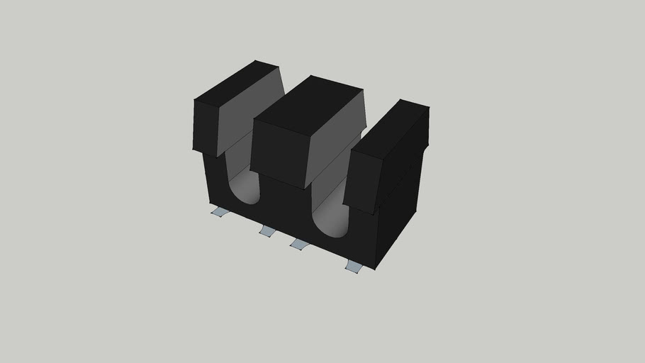 Discrete Wire IDC 2 POS Connector 3D Warehouse