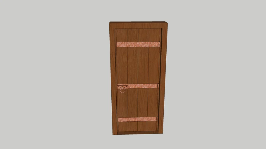 Iron Bound Wooden Door | 3D Warehouse