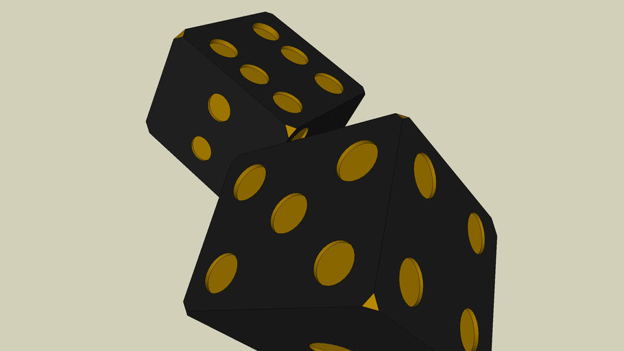 Gold Guilded Dice 3D Warehouse