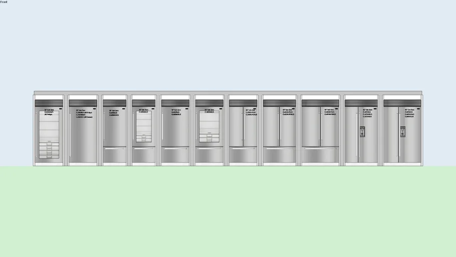 Sub Zero CL series STAINLESS STEEL fridges 3D Warehouse