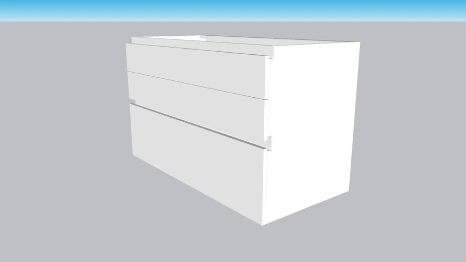 Kitchen 120cm handlefree with drawers 3D Warehouse