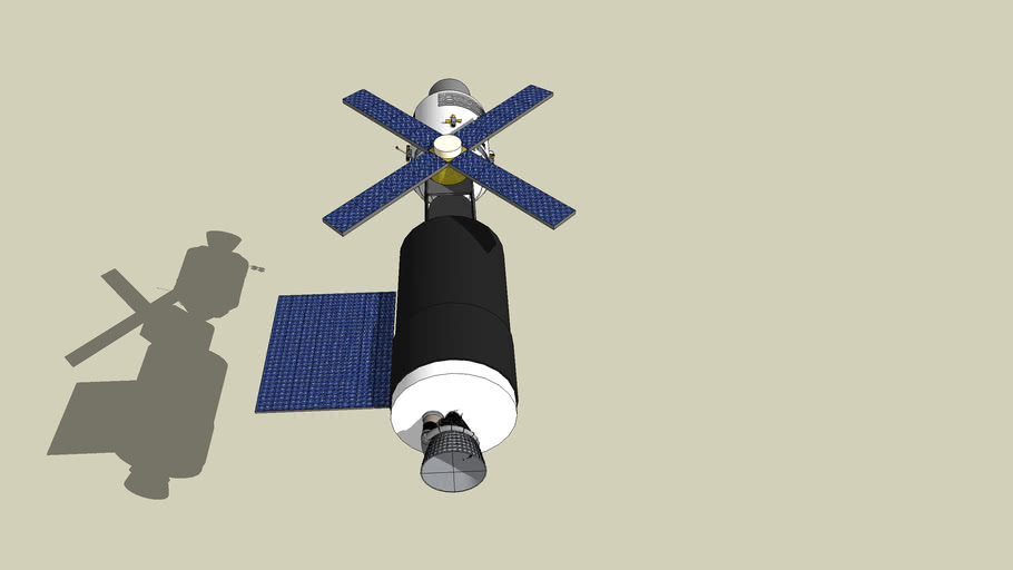 skylab space station 3d model