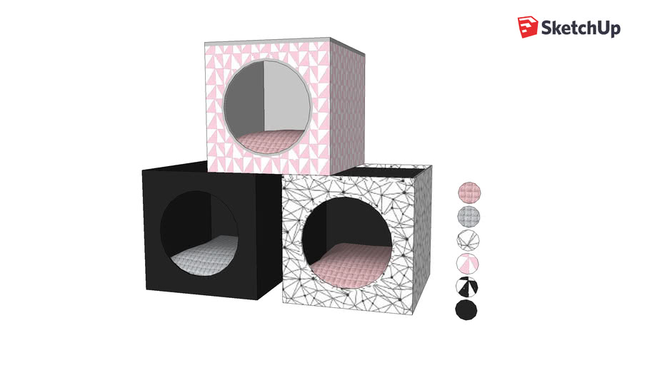 cat bed house IKEA LURVIG KALLAX 3D Warehouse