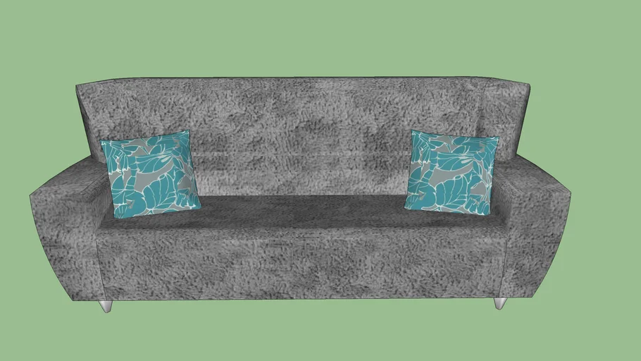 sofa black, grey 3D Warehouse