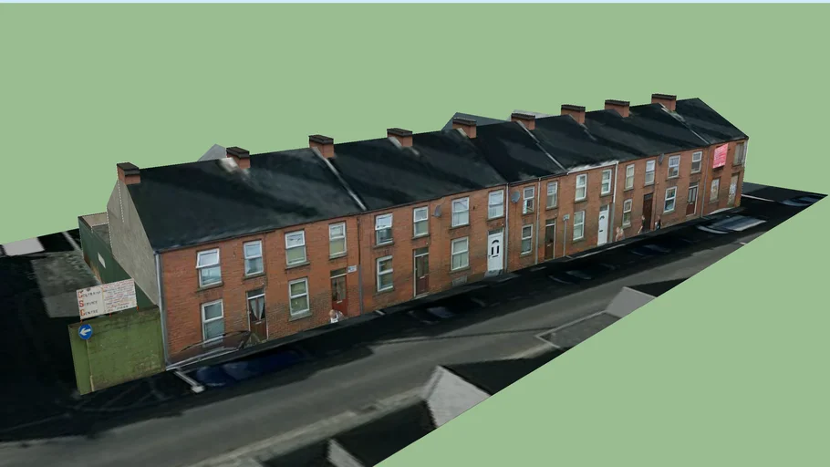 29 Long Commons, Coleraine Terrace Housing 1 3D Warehouse