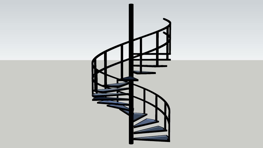 Spiral Stairs glass black | 3D Warehouse