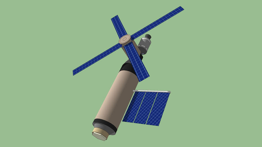 skylab space station 3d model