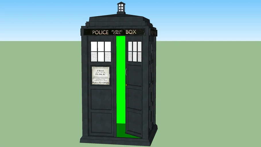 Accurate Tardis 2005 Model With Chroma Key Interior 3d Warehouse 