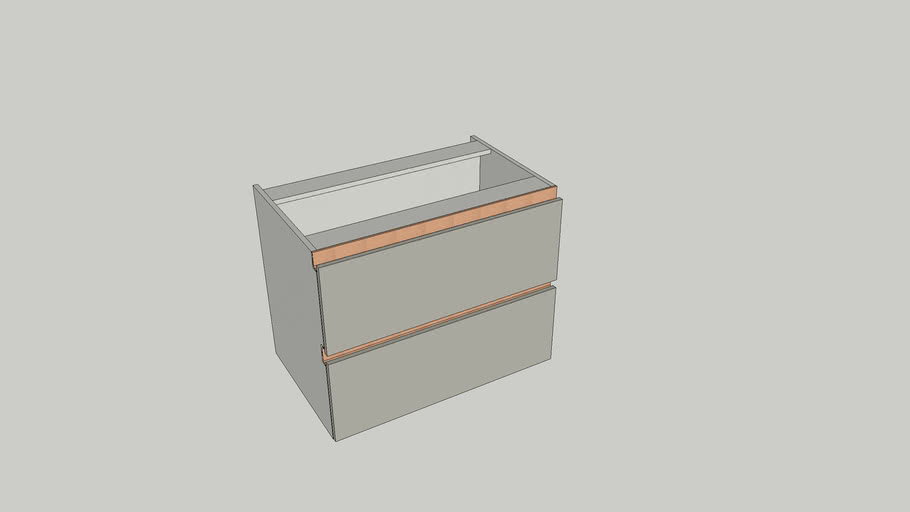 Dynamic True Handleless 2 Drawer pack with every option | 3D Warehouse