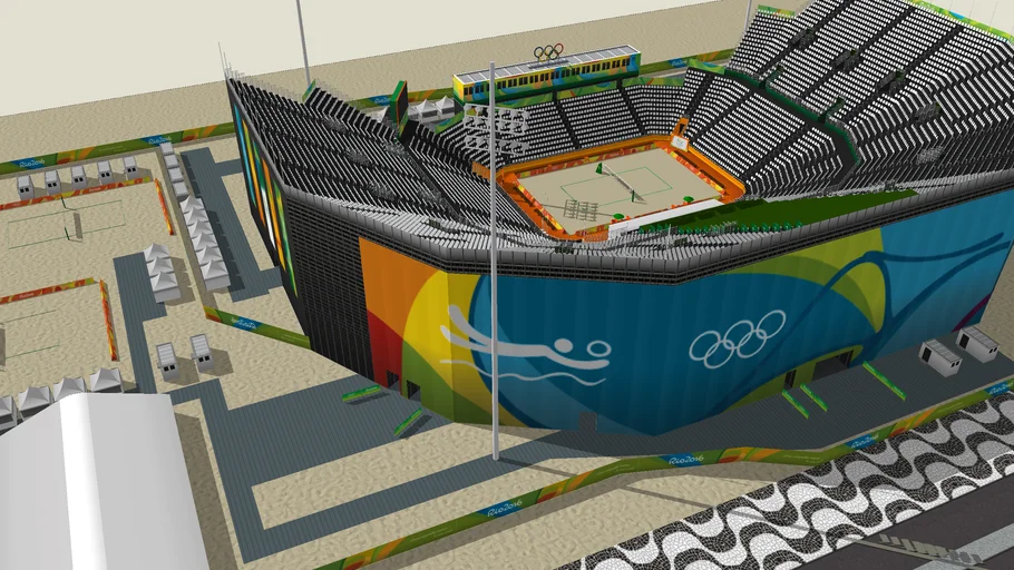 Beach Volleyball stadium Rio 2016 Copacabana Beach | 3D Warehouse