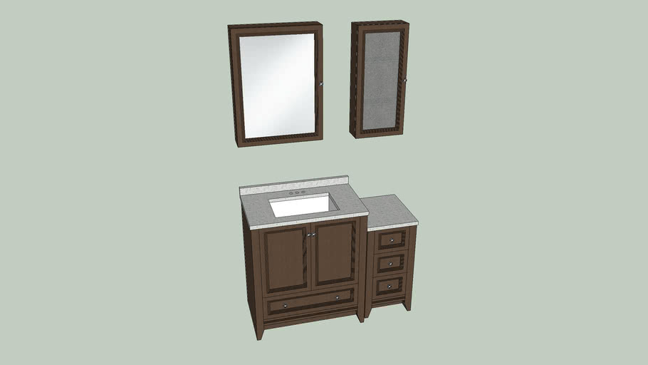 Glacier Bay Delridge 30' Vanity Set 3D Warehouse