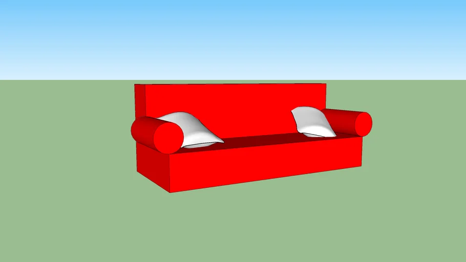 Red couch 3D Warehouse