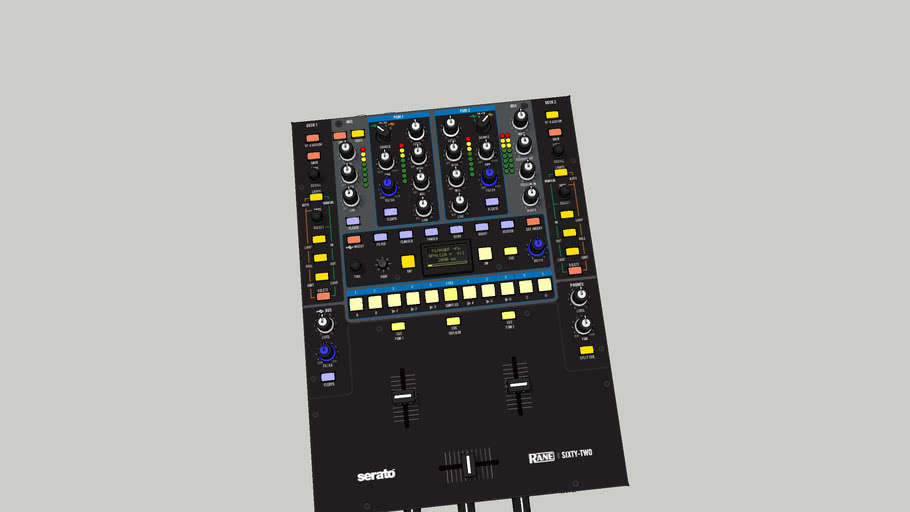 Rane Sixty Two DJ MIXER SERATO compatible 3D Warehouse