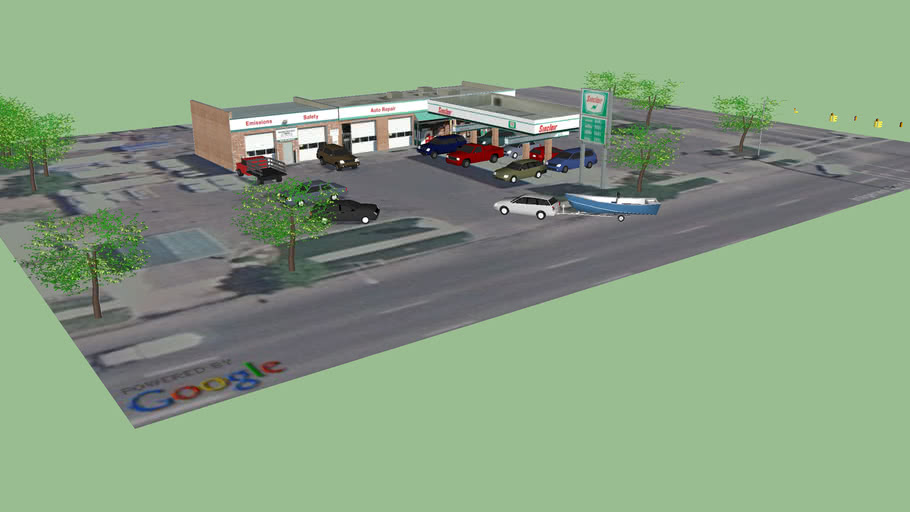 Sinclair Gas Station, Provo, Utah, USA. 3D Warehouse