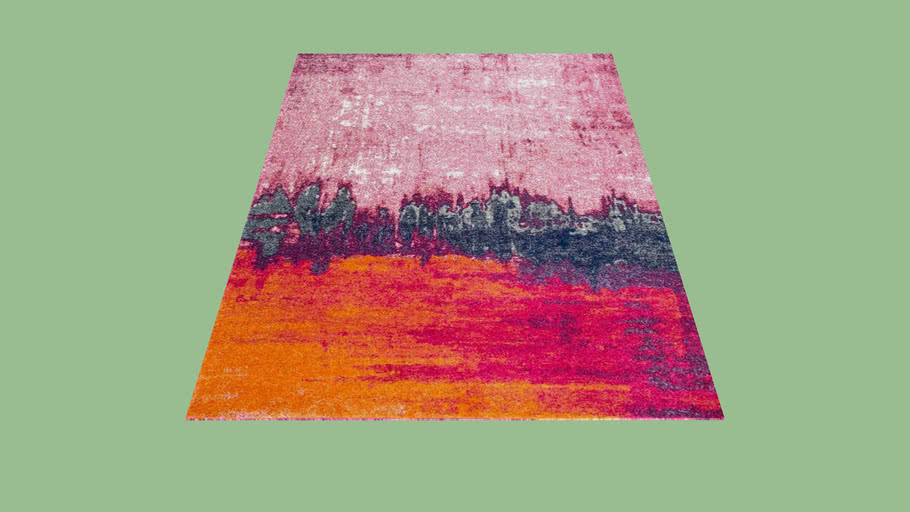 Alayna Abstract Pink Area Rug 3D Warehouse