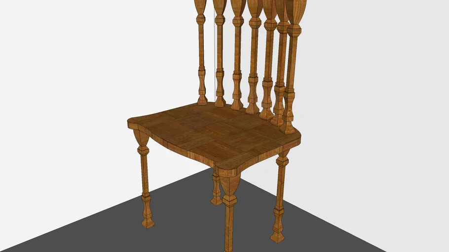 Classic wooden chair 3D Warehouse