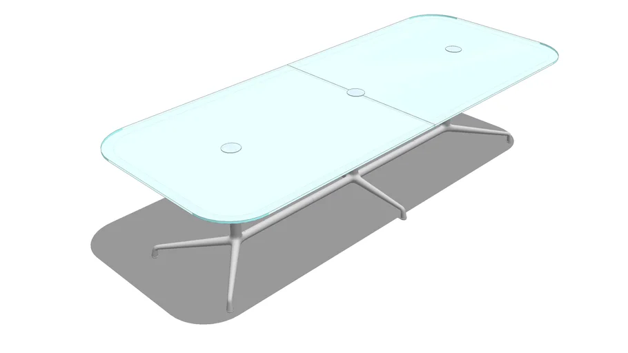 Coalesse, SW_1, Conference Table, Rectangle, 2Piece, Glass, 48x120x28