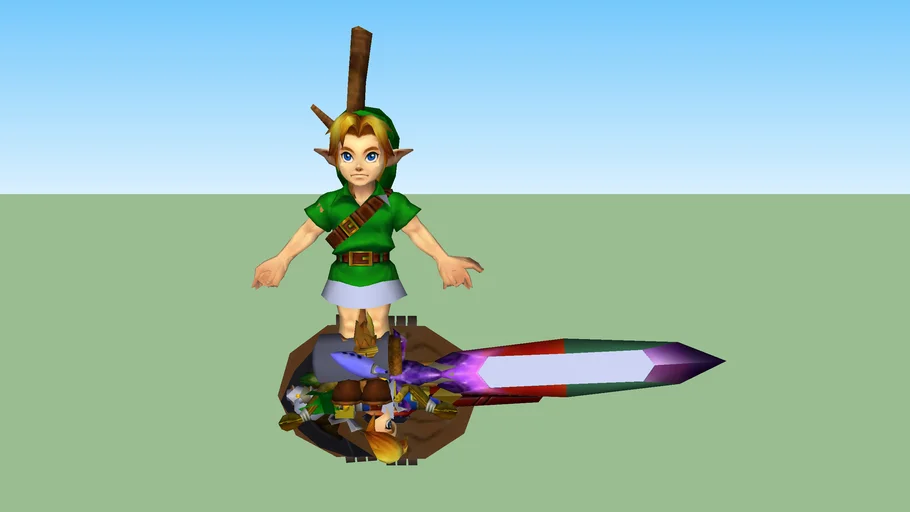 Adult Link From Ocarina Of Time 3d Warehouse Nintendo Zelda Ocarina Of