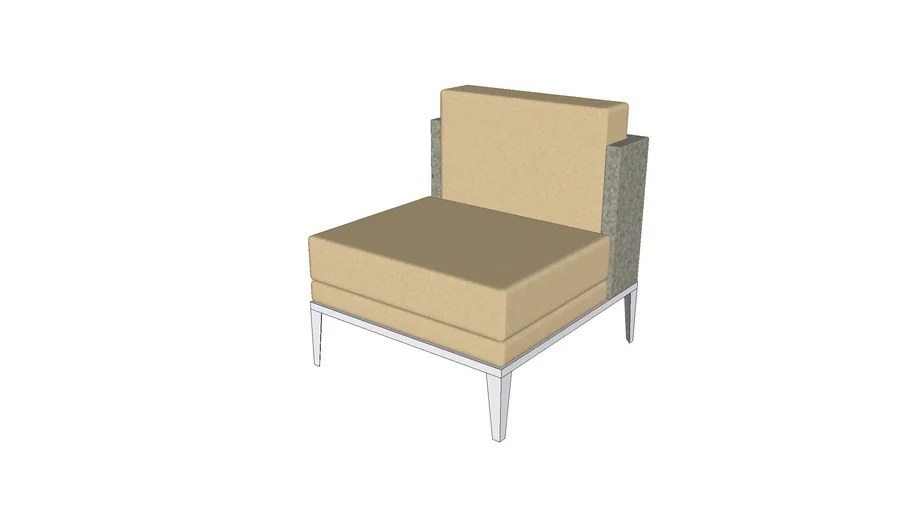 LOUNGE ARMLESS CHAIR 3D Warehouse
