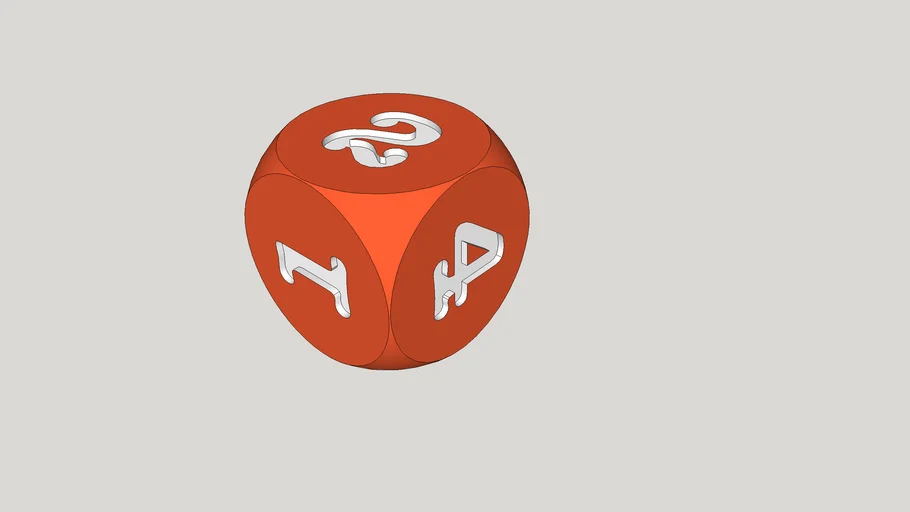 3D-printable 6-sided die | 3D Warehouse