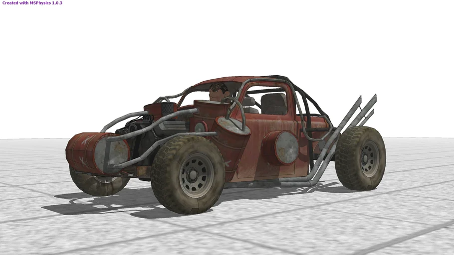 Sketchup-Msphysics.Buggy volkswagen.