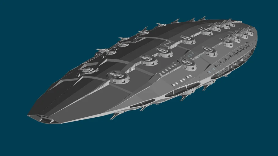 Alpha Aquilae class super battleship update6 3D Warehouse