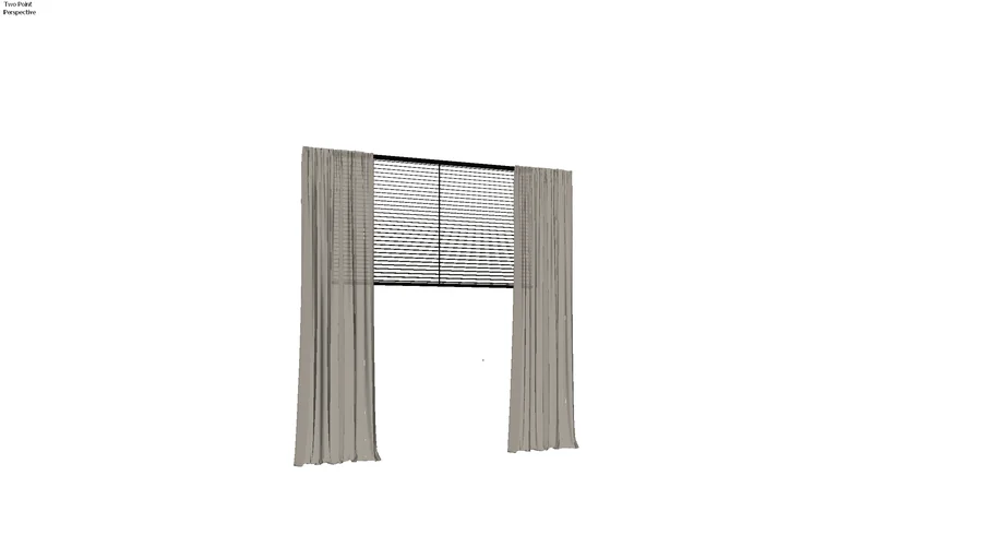 Curtain with shutters | 3D Warehouse