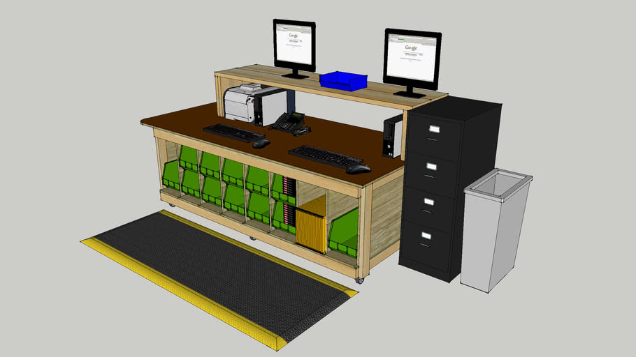 Warehouse Receiving Desk 3D Warehouse