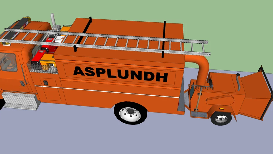 ASPLUNDH wood chipper truck | 3D Warehouse