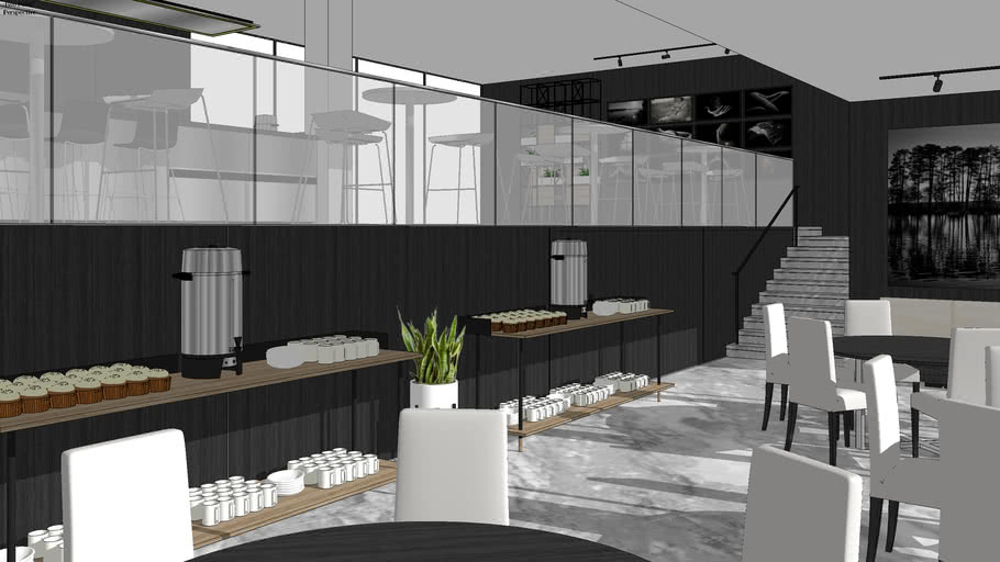 model restaurante and cafeteria lounge 3D Warehouse