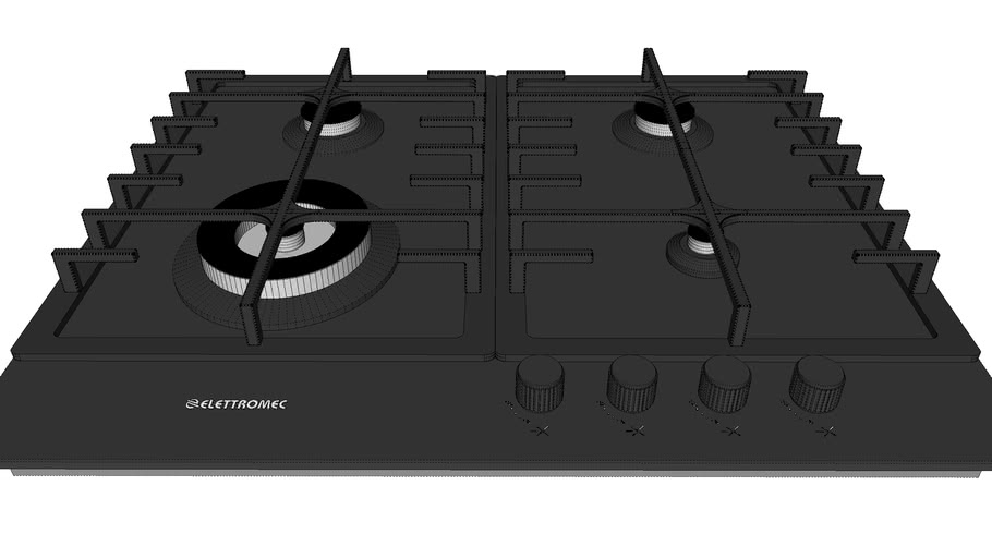 COOKTOP VETRO 60 CM Elettromec 3D Warehouse