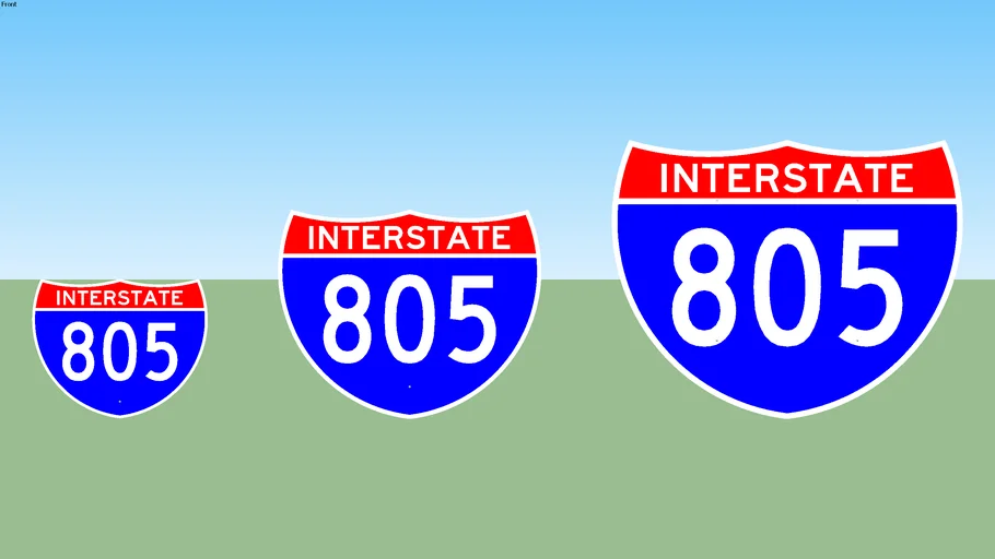 Interstate 805 Sign | 3D Warehouse